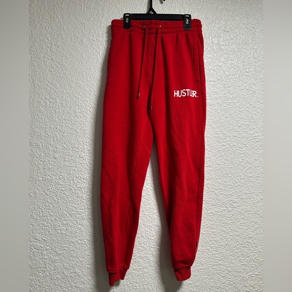 Hustler Royal Blue Apparel Bold Red Sweatpants - Picture 1 of 3